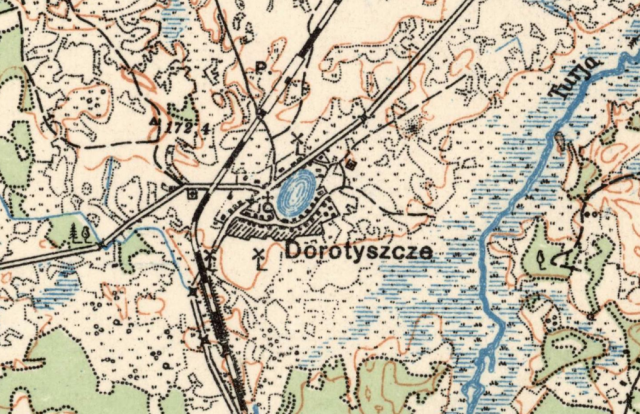 Доротище на польській карті міжвоєнного періоду.